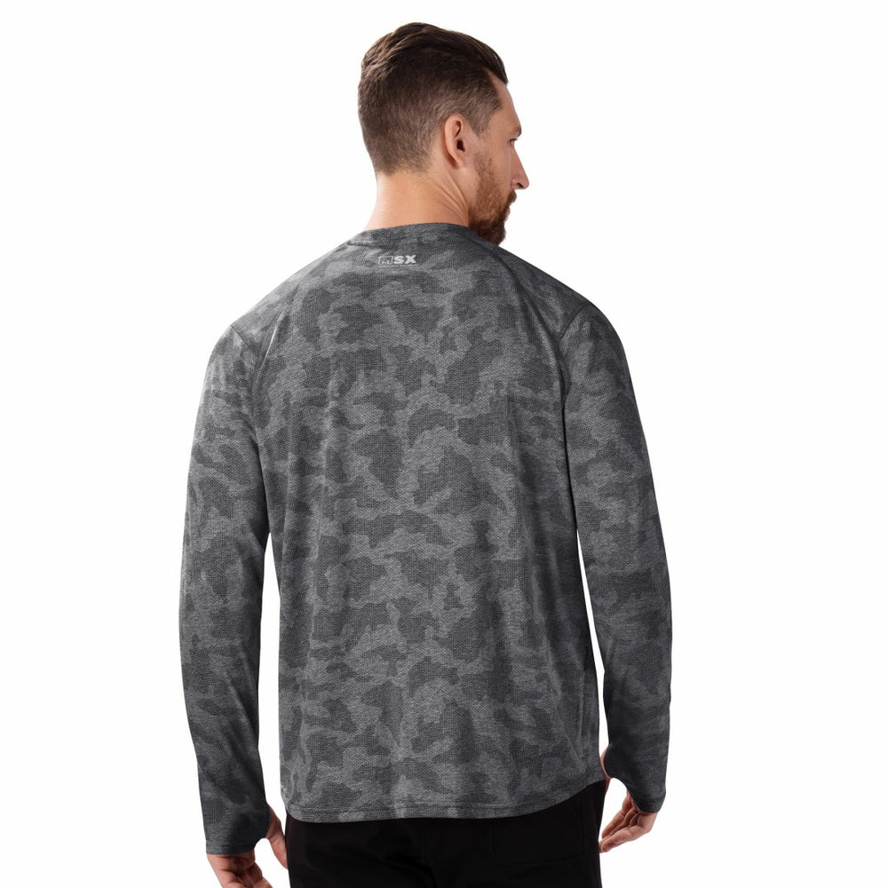 Green Bay Packers MSX by Michael Strahan Performance Camo Long Sleeve T-Shirt Black
