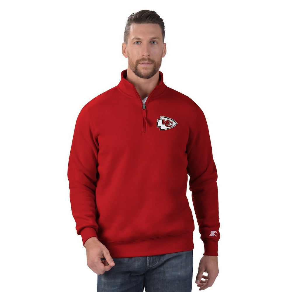 Kansas City Chiefs Starter Classic Quarter-Zip Pullover Sweatshirt Red
