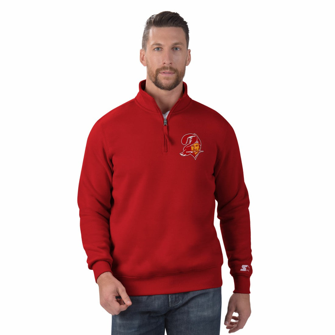 Tampa Bay Buccaneers Starter Classic Quarter-Zip Pullover Sweatshirt Red