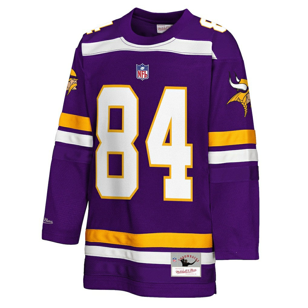 Randy Moss Minnesota Vikings Youth Hockey Fashion Jersey Purple