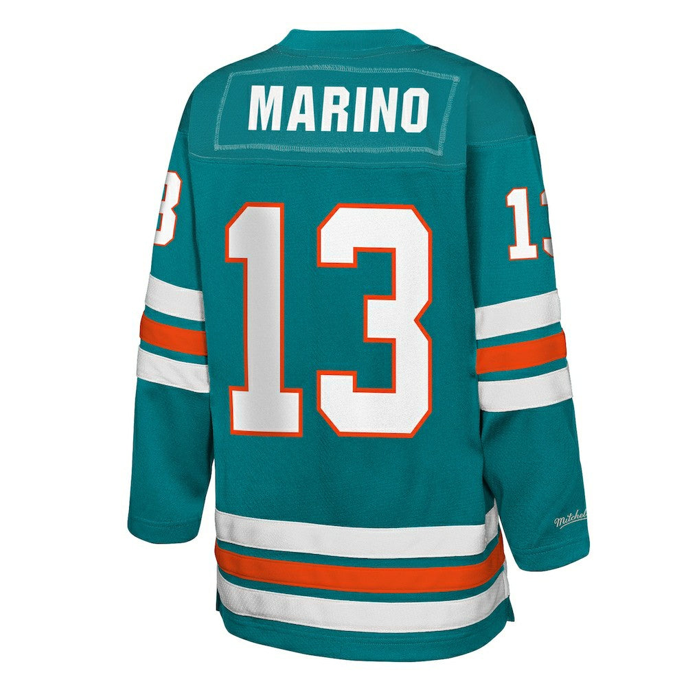 Dan Marino Miami Dolphins Youth Hockey Fashion Jersey Aqua