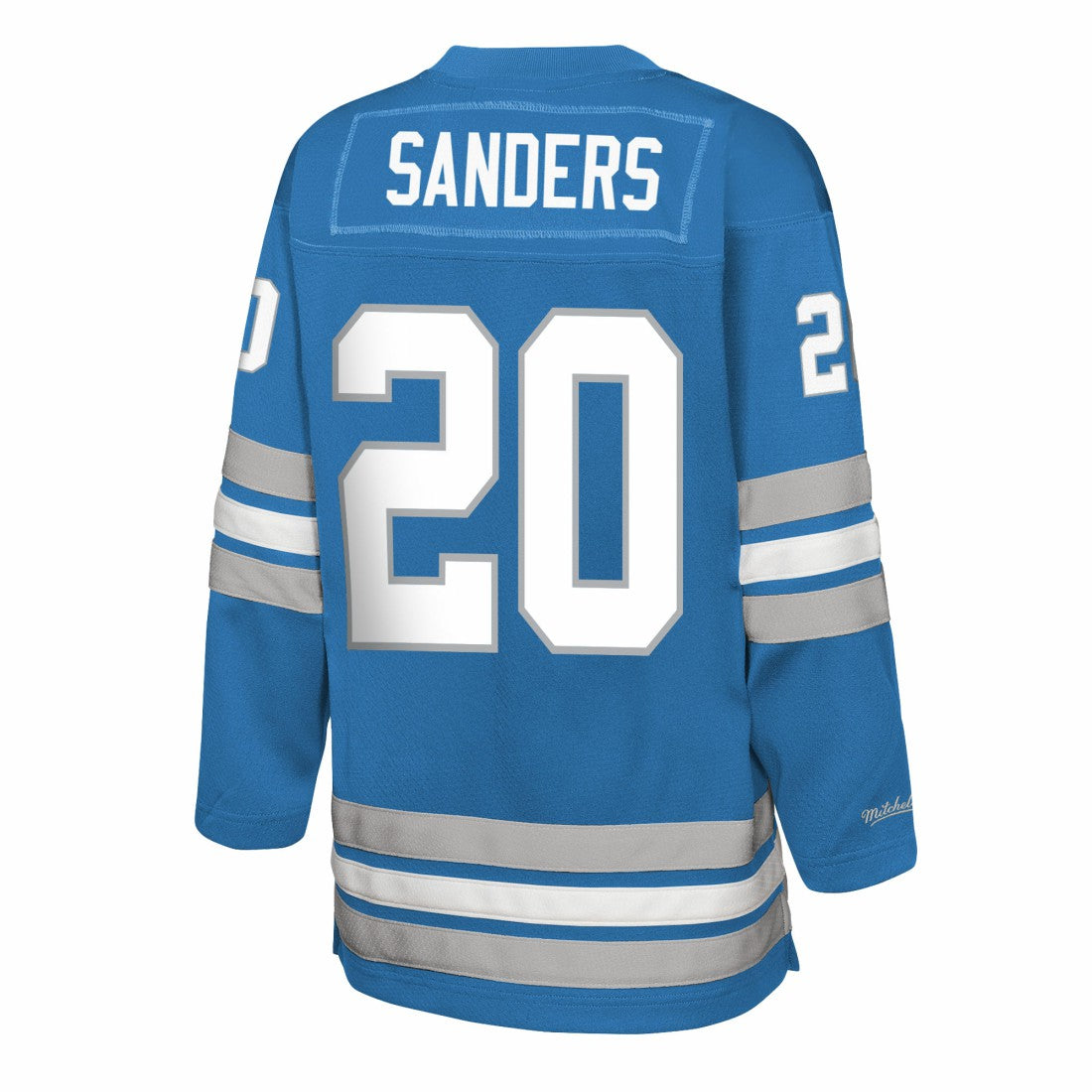 Barry Sanders Detroit Lions Youth Hockey Fashion Jersey Blue