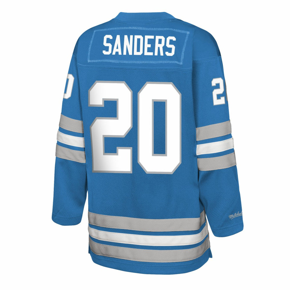 Barry Sanders Detroit Lions Youth Hockey Fashion Jersey Blue
