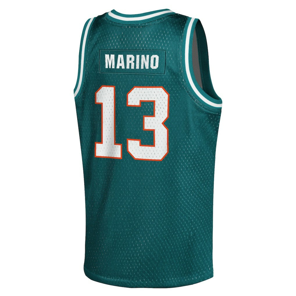 Dan Marino Miami Dolphins Youth Retired Player NFL Basketball Fashion Jersey Aqua