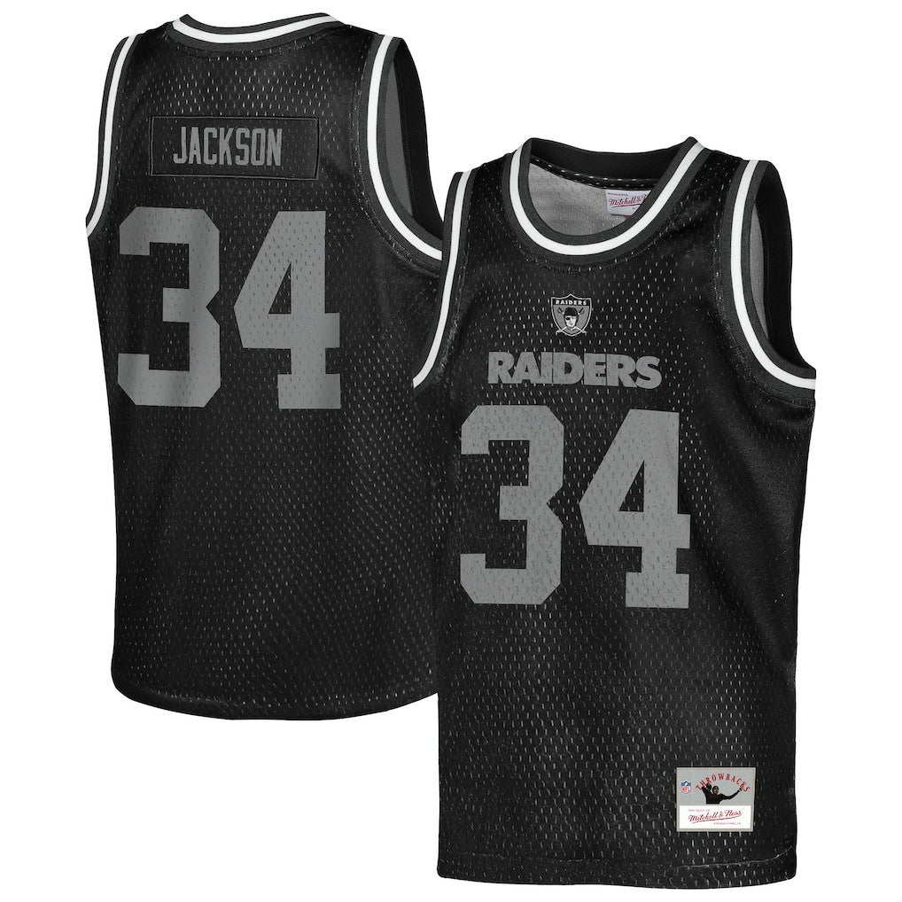 Bo Jackson Las Vegas Raiders Youth Retired Player NFL Basketball Fashion Jersey Black