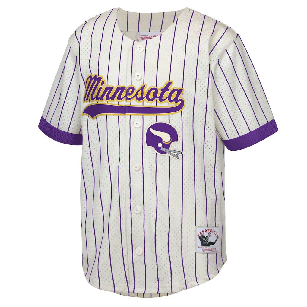 Randy Moss Minnesota Vikings Youth Retired Player Name & Number Baseball Jersey Cream