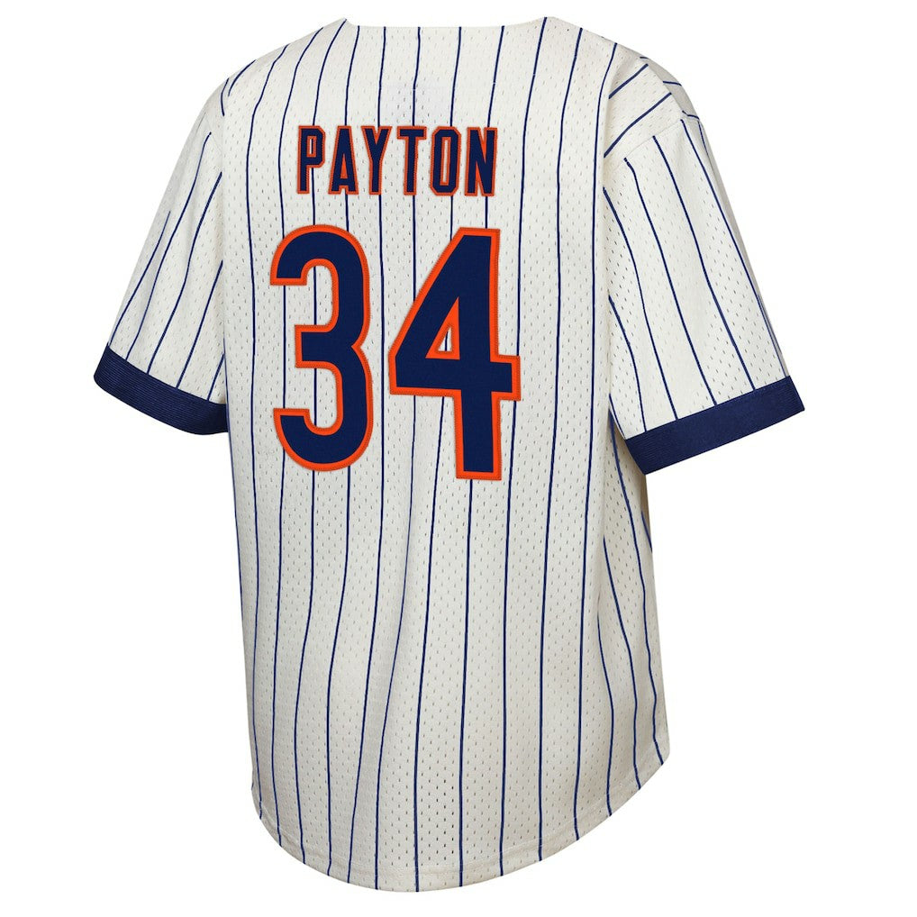 Walter Payton Chicago Bears Youth Retired Player Name & Number Baseball Jersey Cream
