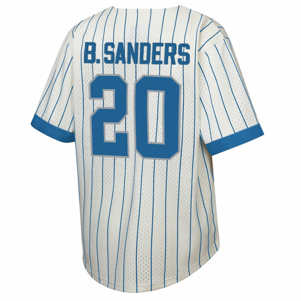 Barry Sanders Detroit Lions Youth Retired Player Name & Number Baseball Jersey Cream