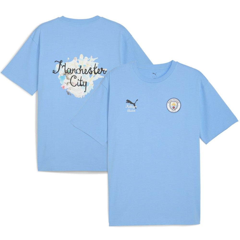 Manchester City x KidSuper 2025 FIFA Club World Cup Graphic T-Shirt Light Blue sale