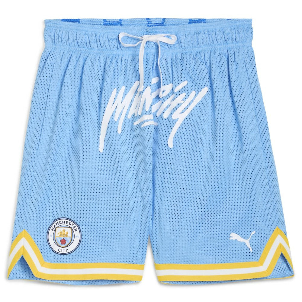 Manchester City 2025 FIFA Club World Cup Hoops Reversible Shorts Light Blue