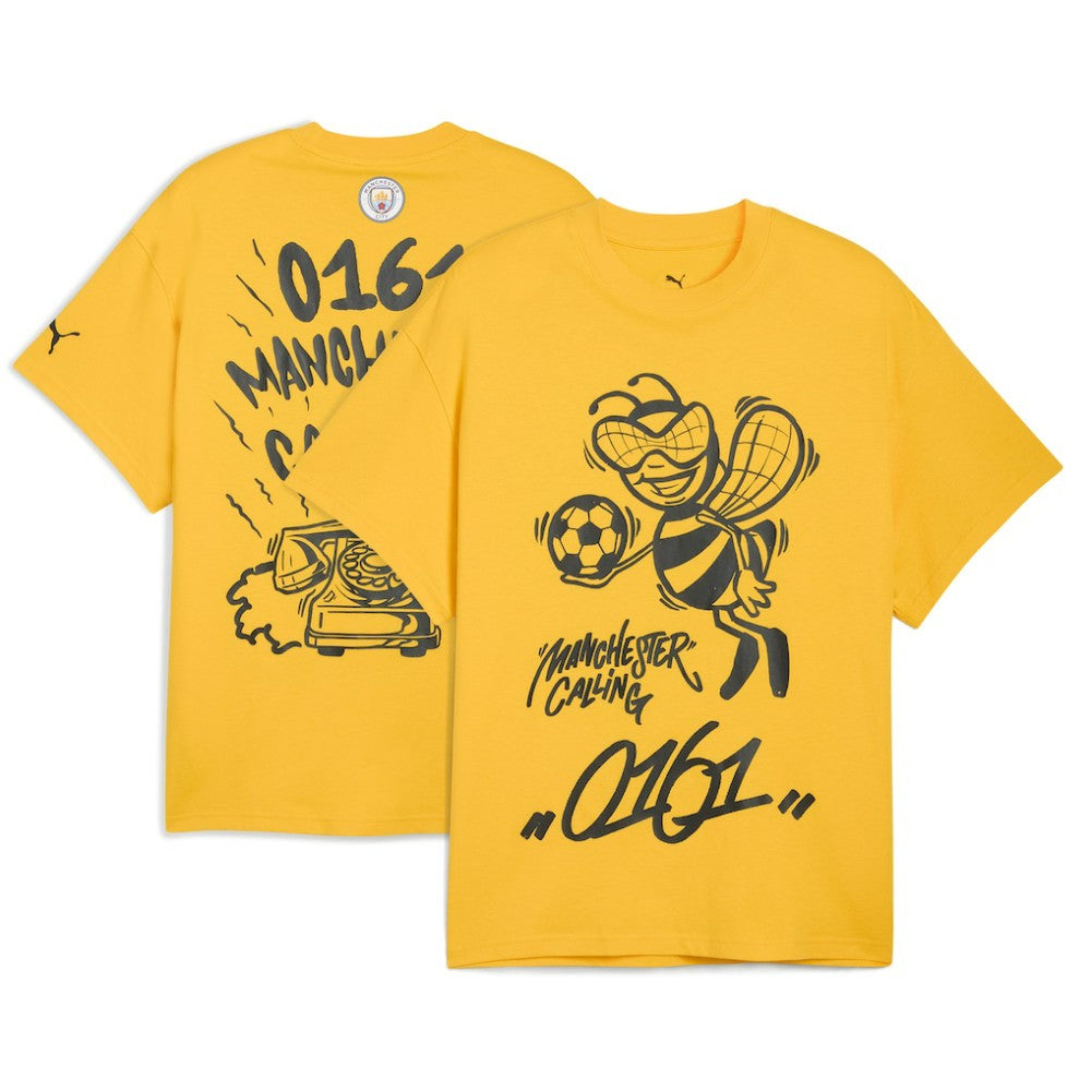 Manchester City 2025 FIFA Club World Cup Hoops T-Shirt Yellow
