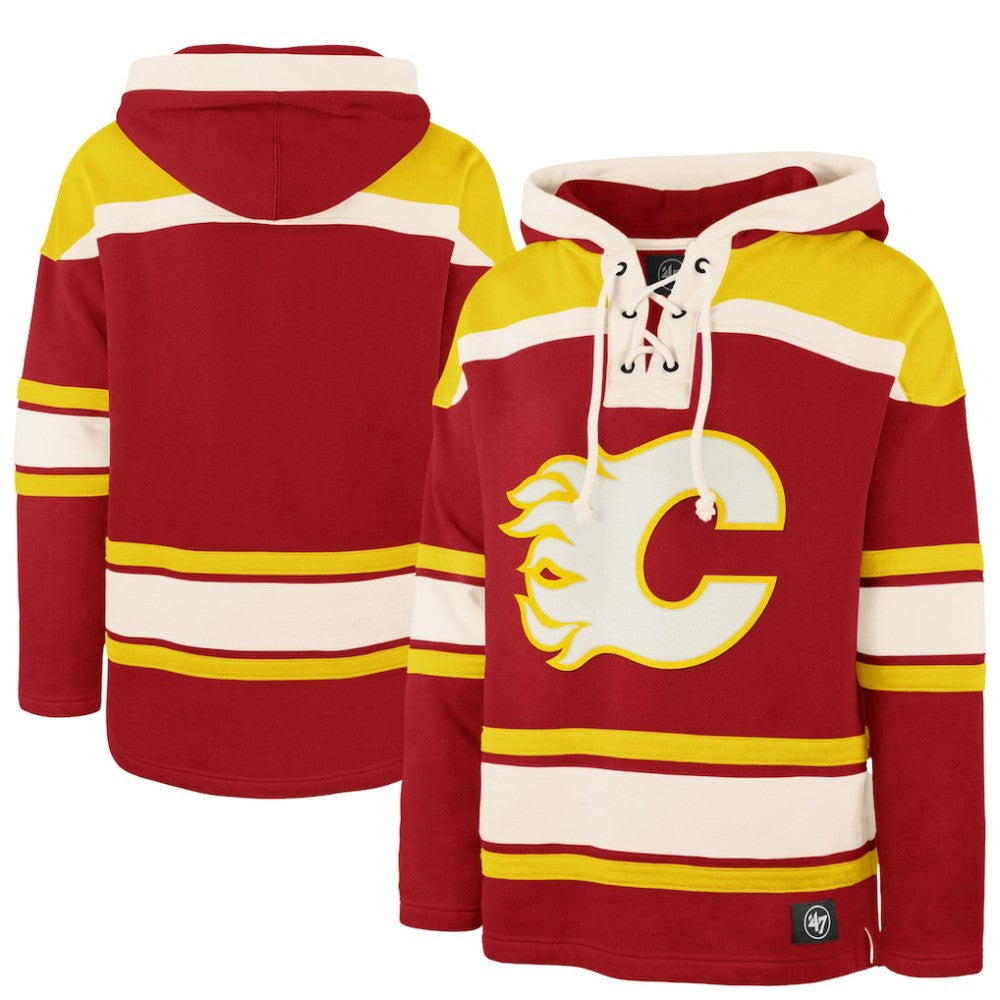 NHL Calgary Flames '47 Superior Lacer Hoodie - Red