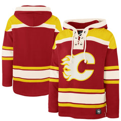 NHL Calgary Flames '47 Superior Lacer Hoodie - Red
