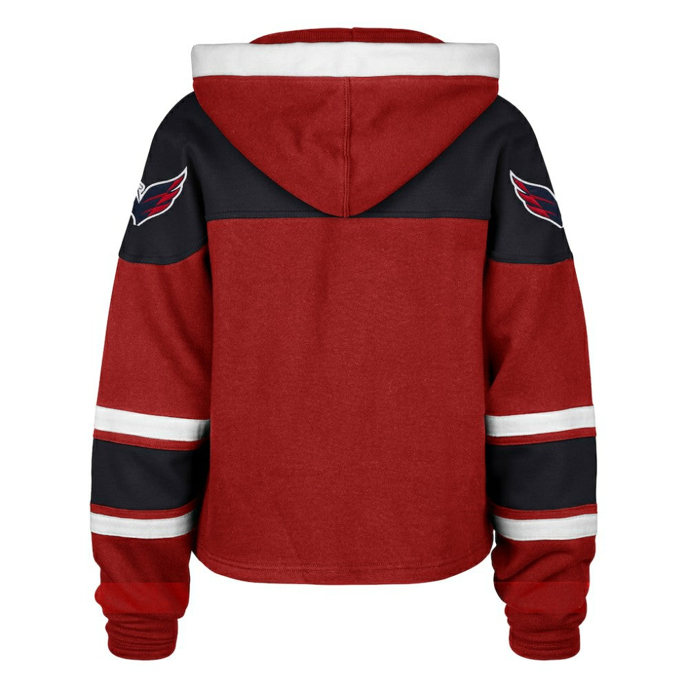 NHL Washington Capitals '47 Women's Cropped Lacer Hoodie - Red
