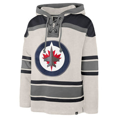 NHL Winnipeg Jets '47 Rockaway Lacer Pullover Hoodie - Oatmeal