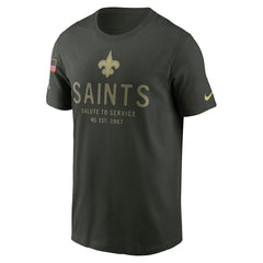New Orleans Saints 2025 Salute to Service Sideline Primary Edge Dri-FIT T-Shirt Forest Green