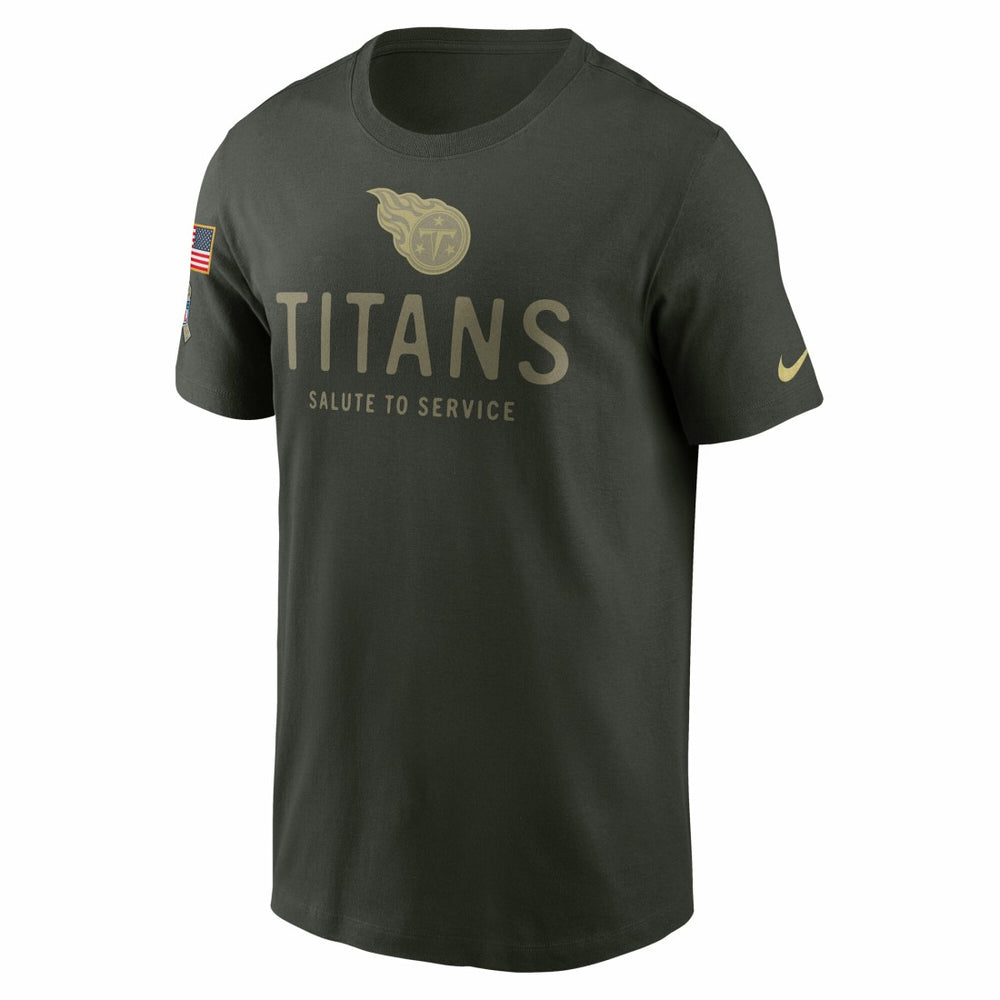 Tennessee Titans 2025 Salute to Service Sideline Primary Edge Dri-FIT T-Shirt Forest Green