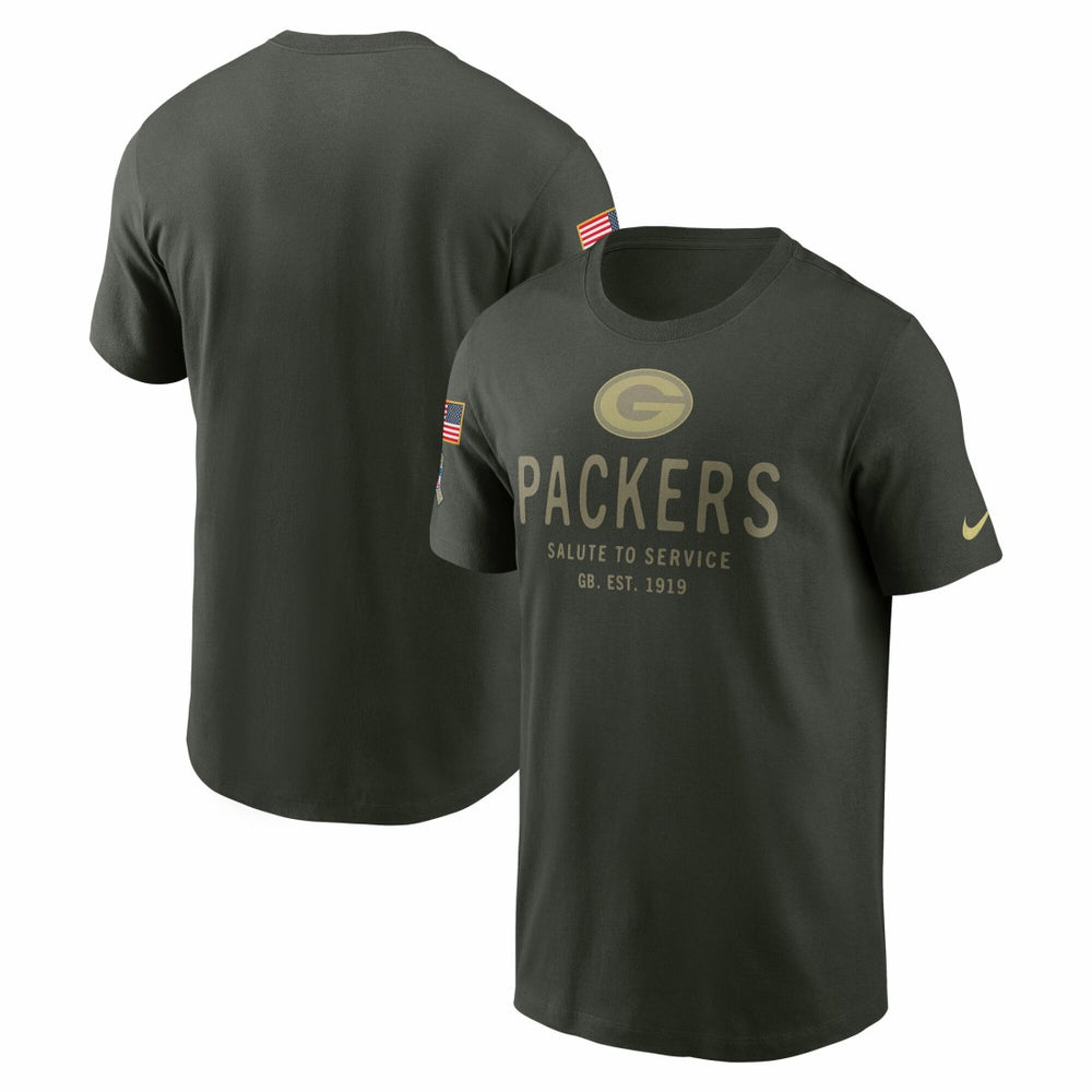 Green Bay Packers 2025 Salute to Service Sideline Primary Edge Dri-FIT T-Shirt Forest Green