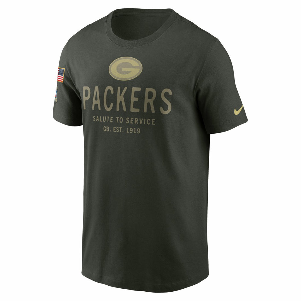 Green Bay Packers 2025 Salute to Service Sideline Primary Edge Dri-FIT T-Shirt Forest Green
