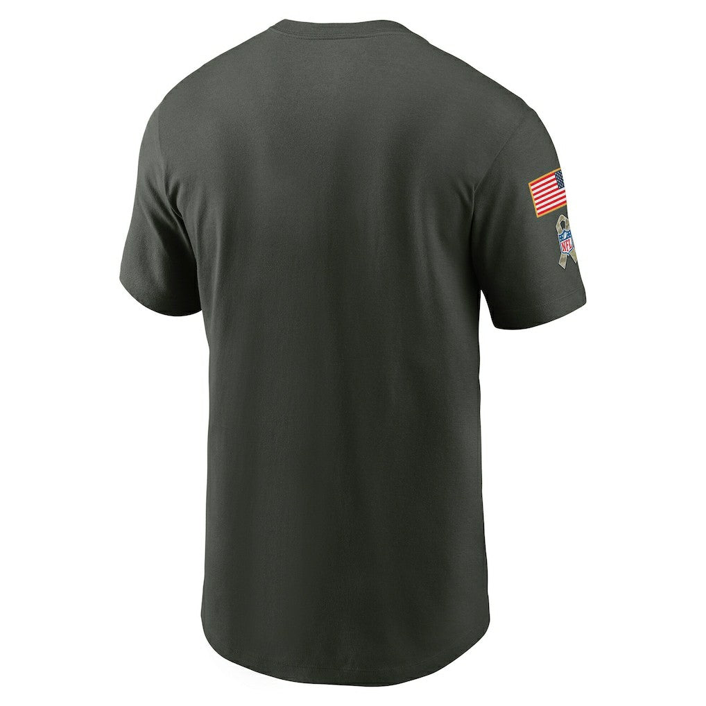 Kansas City Chiefs 2025 Salute to Service Sideline Primary Edge Dri-FIT T-Shirt Forest Green