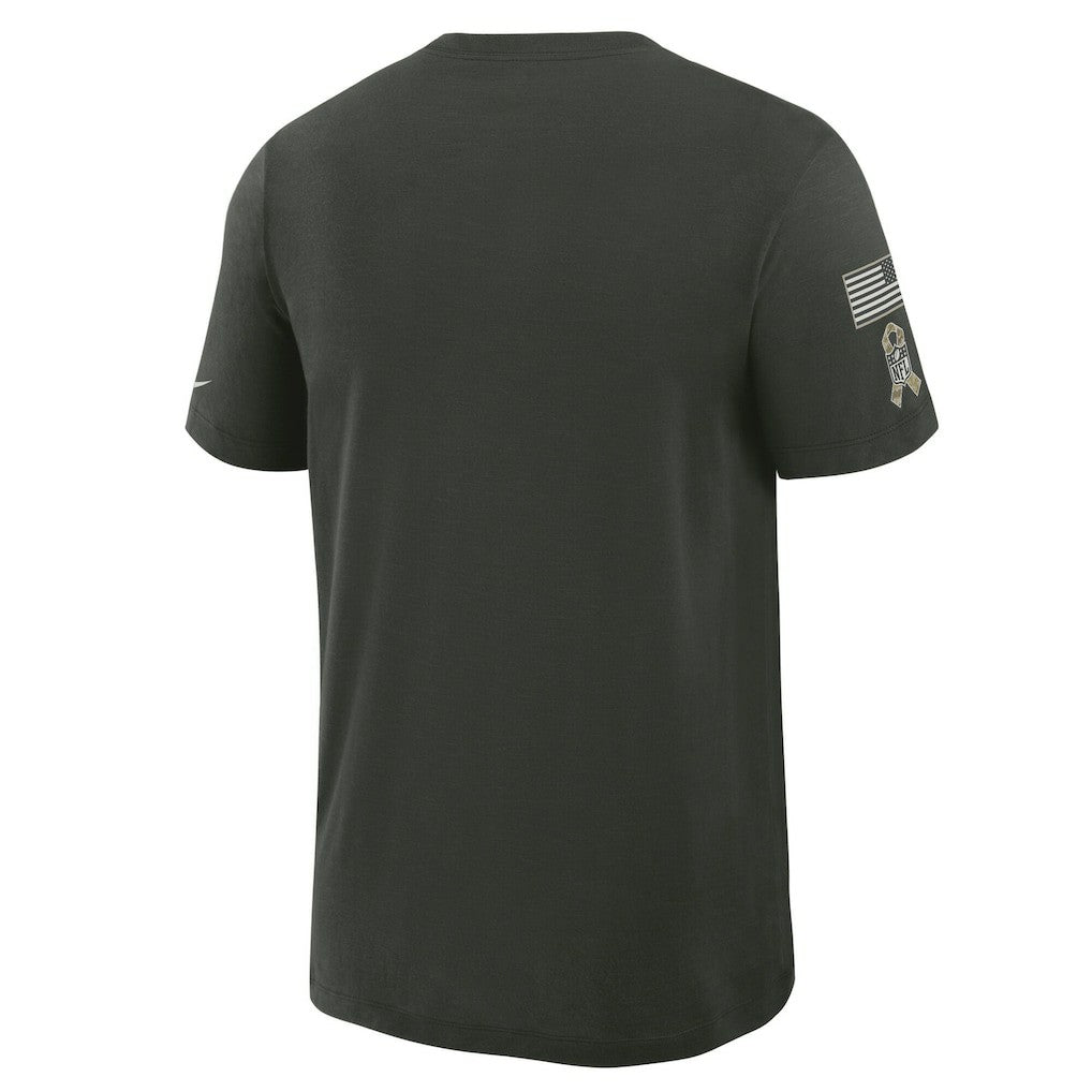 Los Angeles Chargers 2025 Salute to Service Sideline Slub Dri-FIT T-Shirt Dark Green