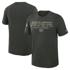 Washington Commanders 2025 Salute to Service Sideline Slub Dri-FIT T-Shirt Dark Green
