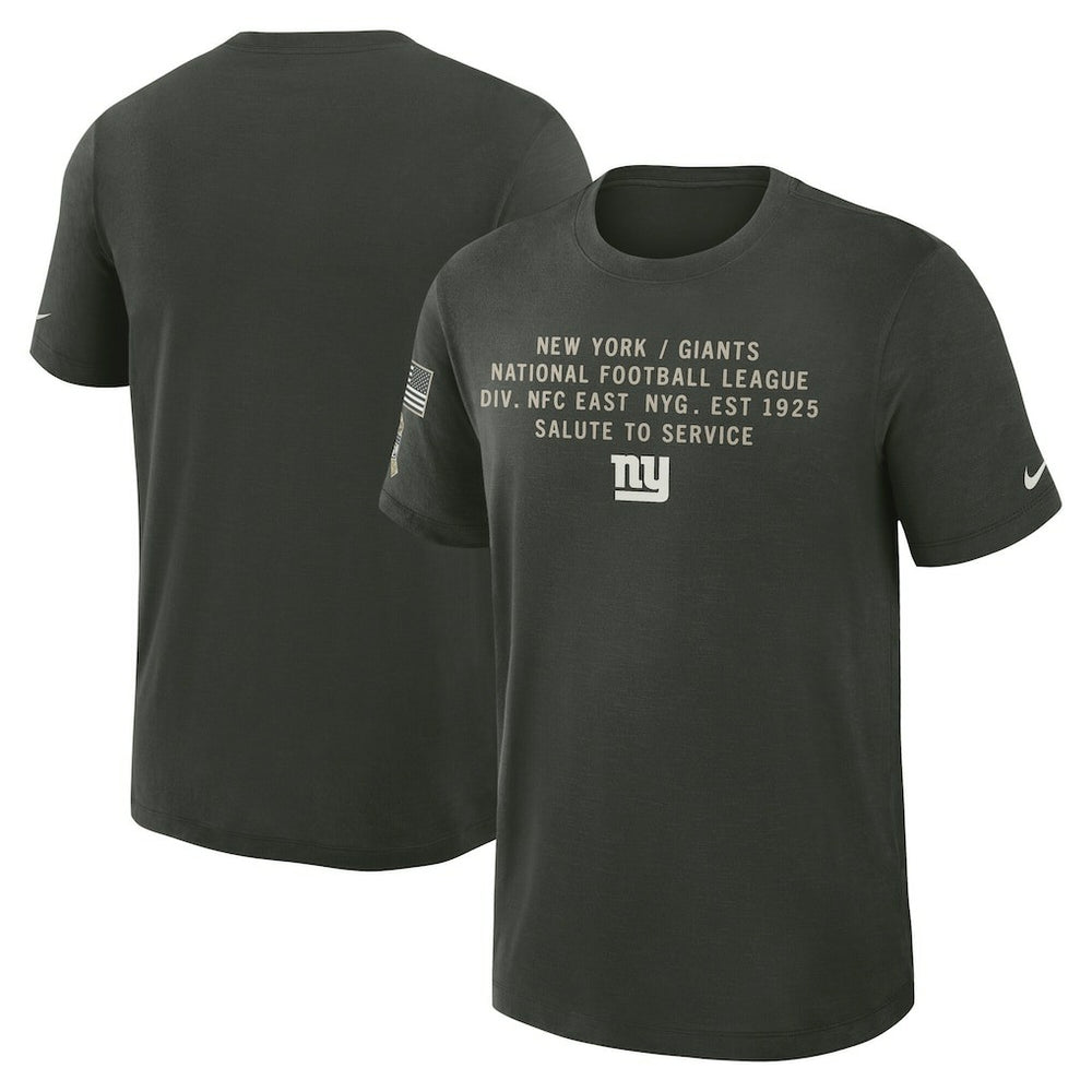 New York Giants 2025 Salute to Service Sideline Slub Dri-FIT T-Shirt Dark Green