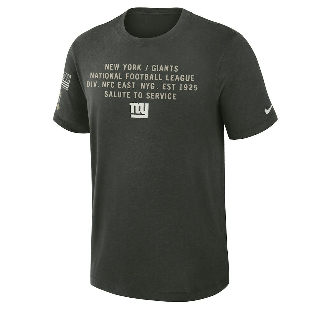 New York Giants 2025 Salute to Service Sideline Slub Dri-FIT T-Shirt Dark Green