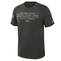 Baltimore Ravens 2025 Salute to Service Sideline Slub Dri-FIT T-Shirt Dark Green