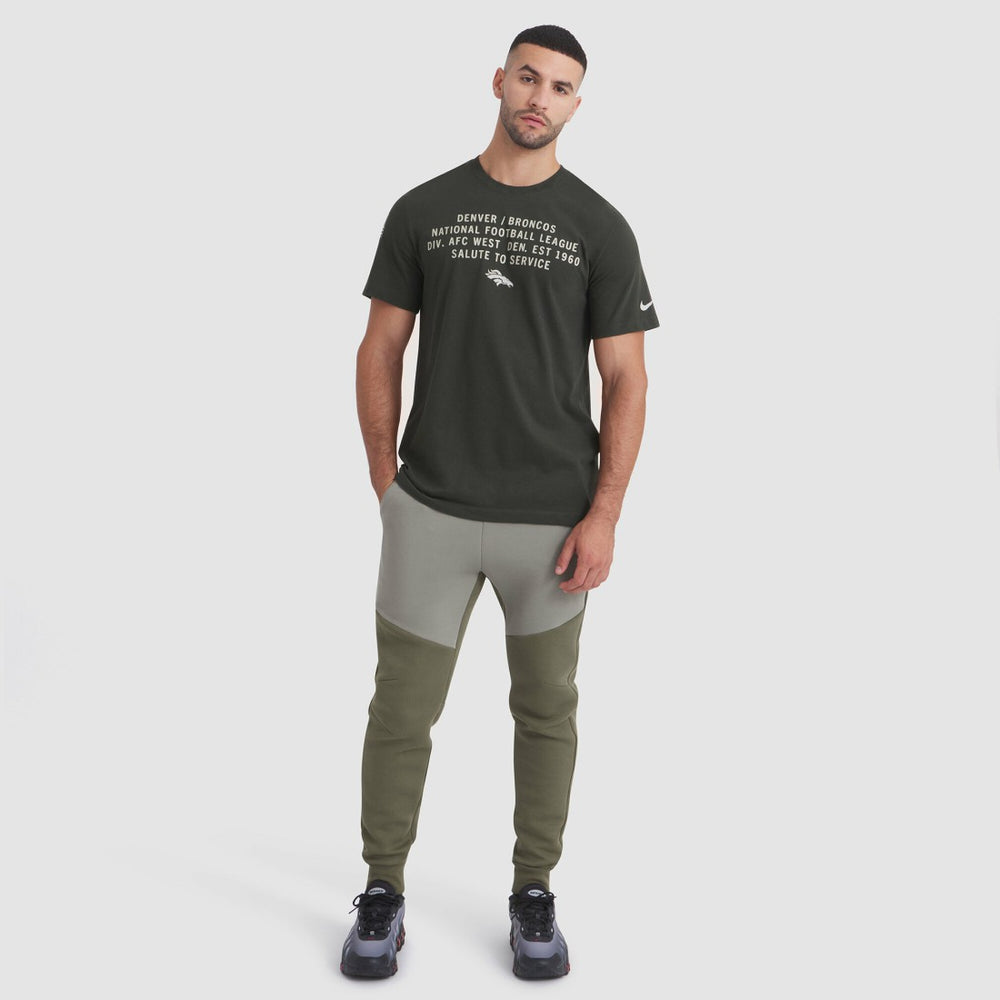 Denver Broncos 2025 Salute to Service Sideline Slub Dri-FIT T-Shirt Forest Green