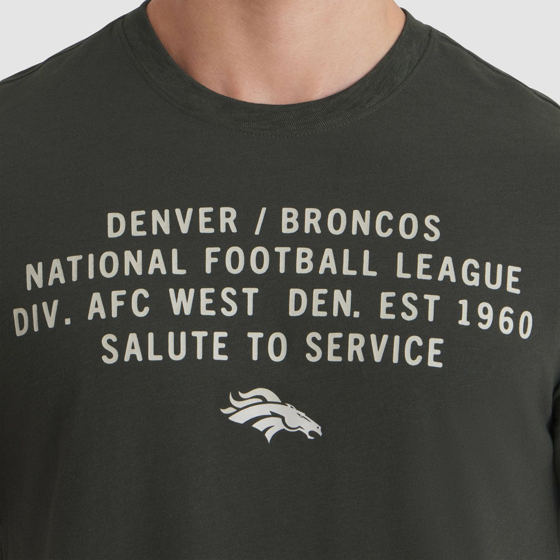 Denver Broncos 2025 Salute to Service Sideline Slub Dri-FIT T-Shirt Forest Green