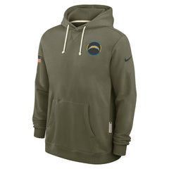 Los Angeles Chargers 2025 Salute to Service Sideline Standard Issue Dri-FIT Hoodie Olive