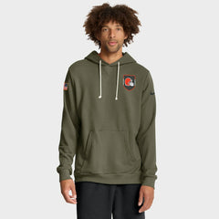 Cleveland Browns 2025 Salute to Service Sideline Standard Issue Dri-FIT Hoodie Olive