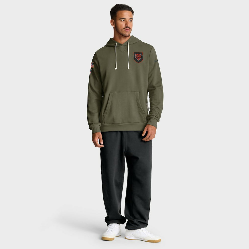 Chicago Bears 2025 Salute to Service Sideline Standard Issue Dri-FIT Hoodie Olive