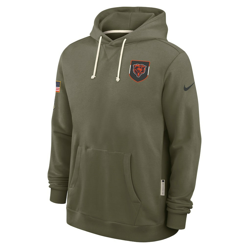 Chicago Bears 2025 Salute to Service Sideline Standard Issue Dri-FIT Hoodie Olive