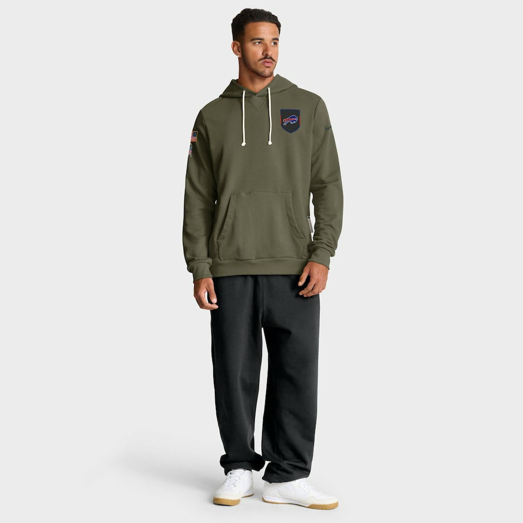 Buffalo Bills 2025 Salute to Service Sideline Standard Issue Dri-FIT Hoodie Olive