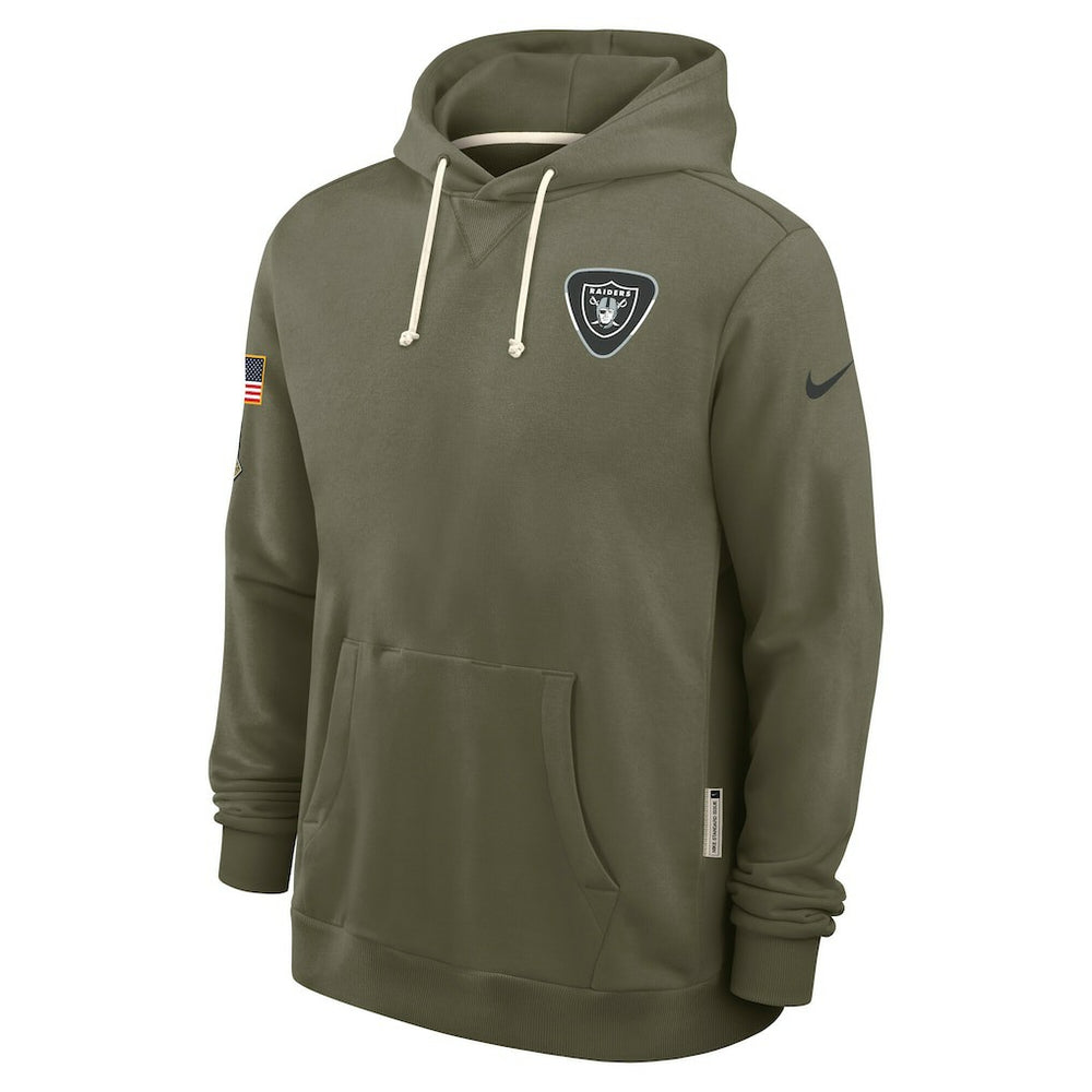 Las Vegas Raiders 2025 Salute to Service Sideline Standard Issue Dri-FIT Hoodie Olive