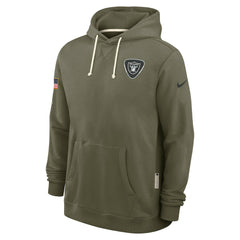 Las Vegas Raiders 2025 Salute to Service Sideline Standard Issue Dri-FIT Hoodie Olive