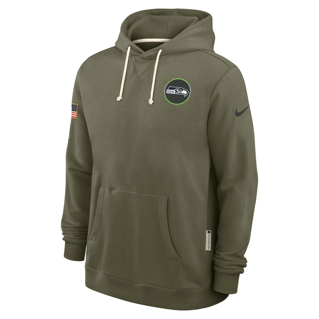 Seattle Seahawks 2025 Salute to Service Sideline Standard Issue Dri-FIT Hoodie Olive