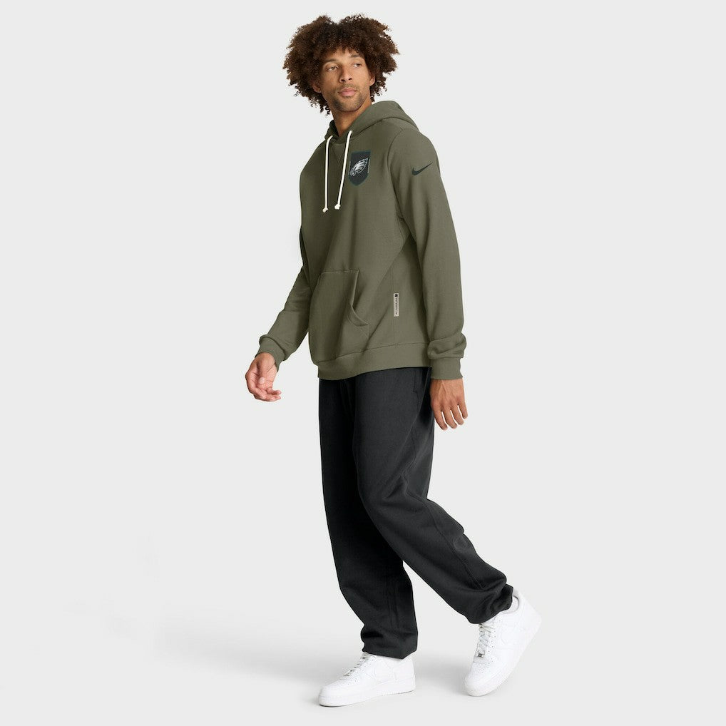 Philadelphia Eagles 2025 Salute to Service Sideline Standard Issue Dri-FIT Hoodie Olive