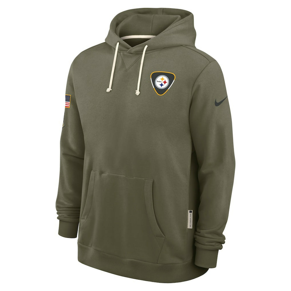 Pittsburgh Steelers 2025 Salute to Service Sideline Standard Issue Dri-FIT Hoodie Olive