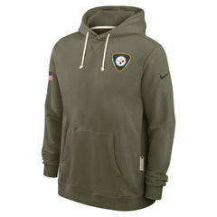 Pittsburgh Steelers 2025 Salute to Service Sideline Standard Issue Dri-FIT Hoodie Olive