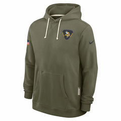 Minnesota Vikings 2025 Salute to Service Sideline Standard Issue Dri-FIT Hoodie Olive