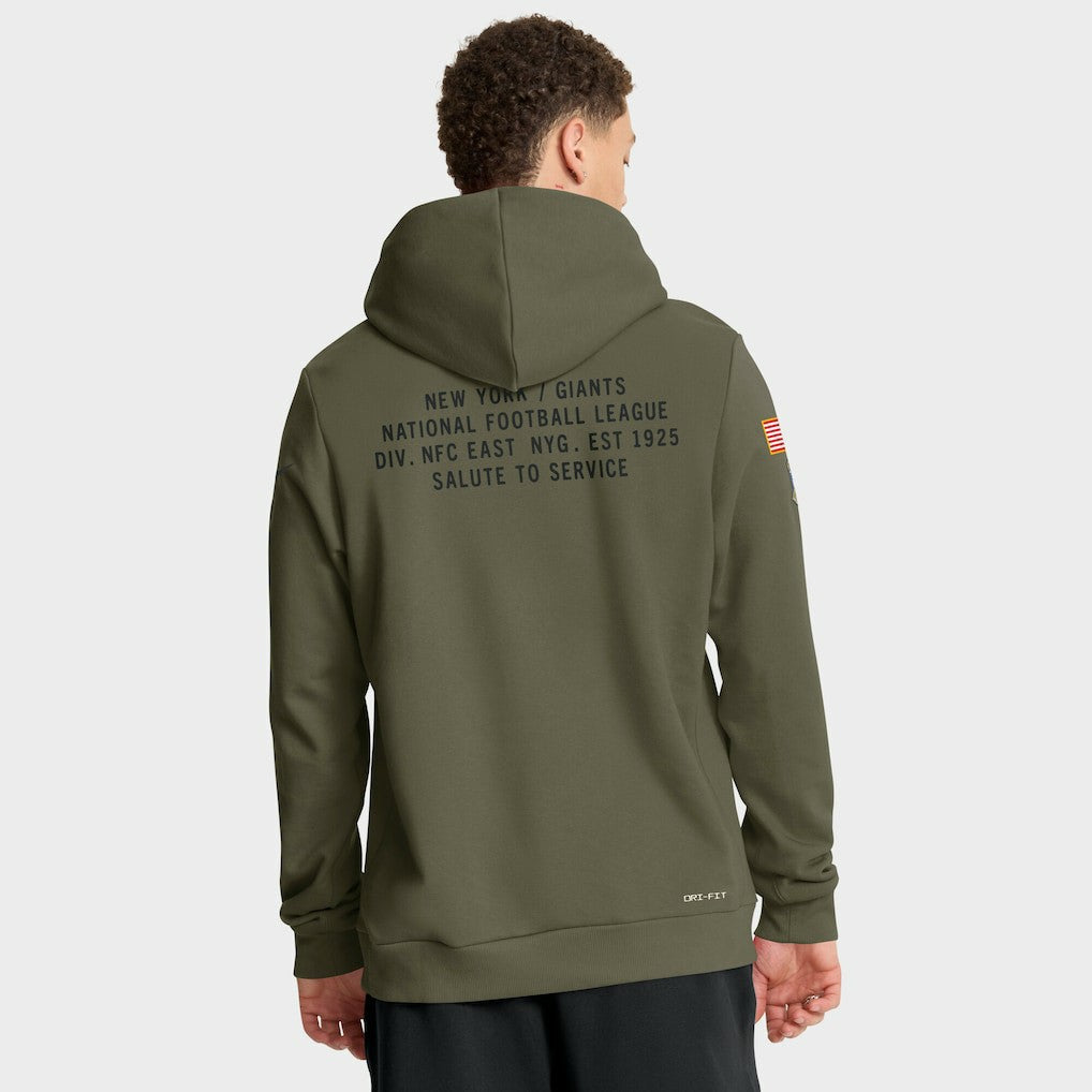 New York Giants 2025 Salute to Service Sideline Standard Issue Dri-FIT Hoodie Olive