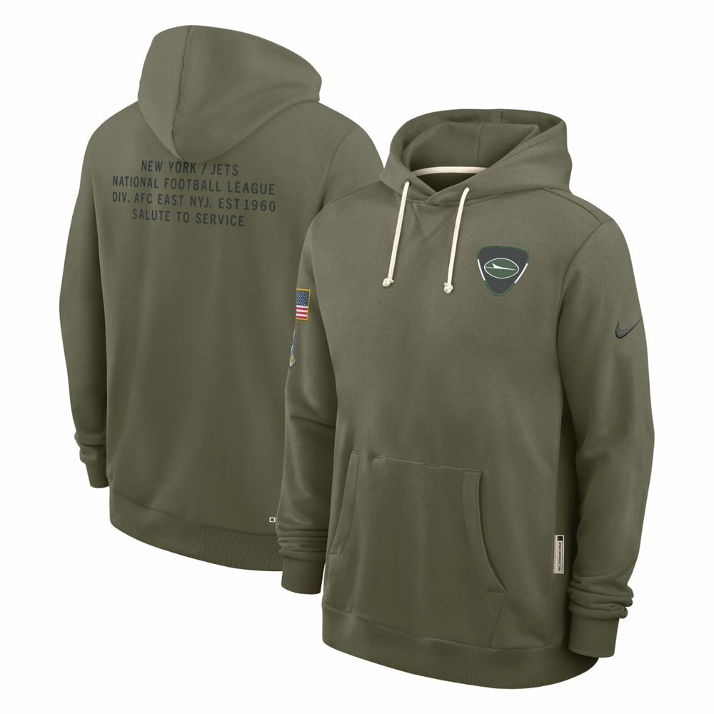 New York Jets 2025 Salute to Service Sideline Standard Issue Dri-FIT Hoodie Olive