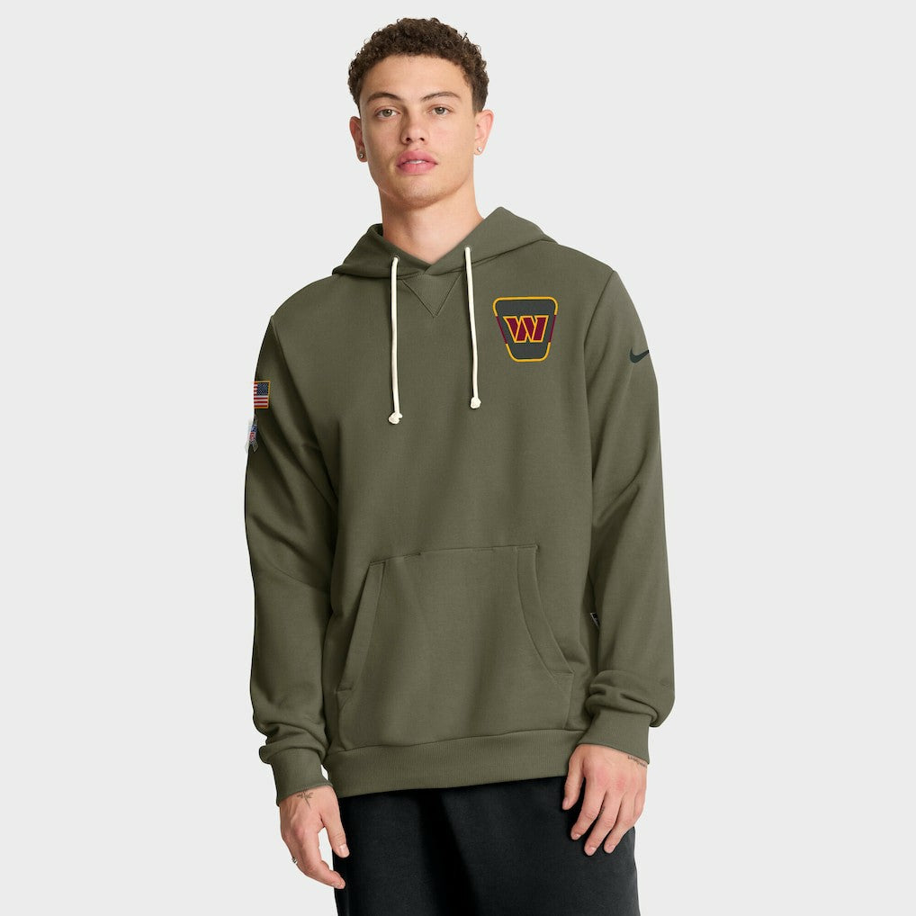 Washington Commanders 2025 Salute to Service Sideline Standard Issue Dri-FIT Hoodie Olive