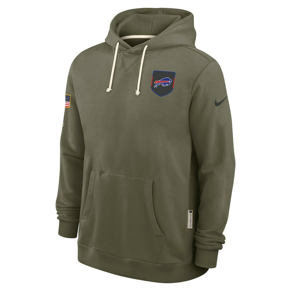 Buffalo Bills Big & Tall 2025 Salute to Service Sideline Dominant Force Dri-FIT Hoodie Olive
