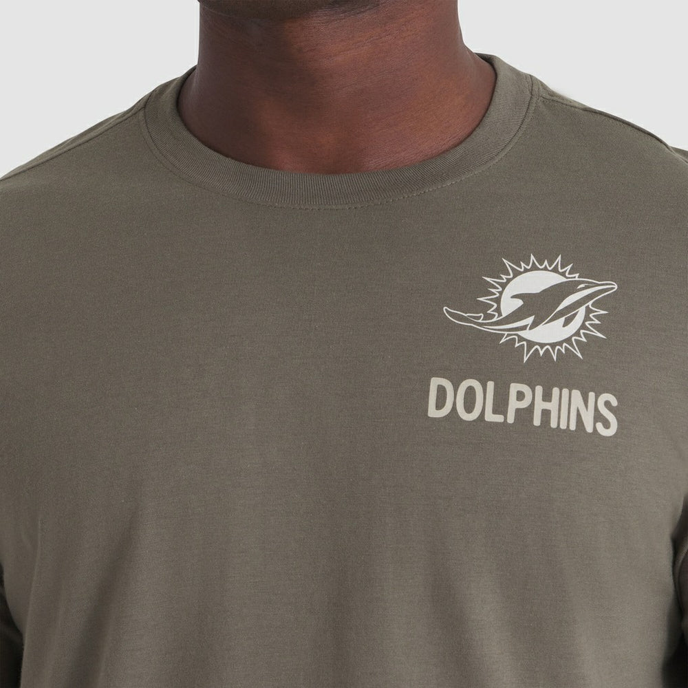 Miami Dolphins 2025 Salute to Service Sideline Long Sleeve T-Shirt Olive