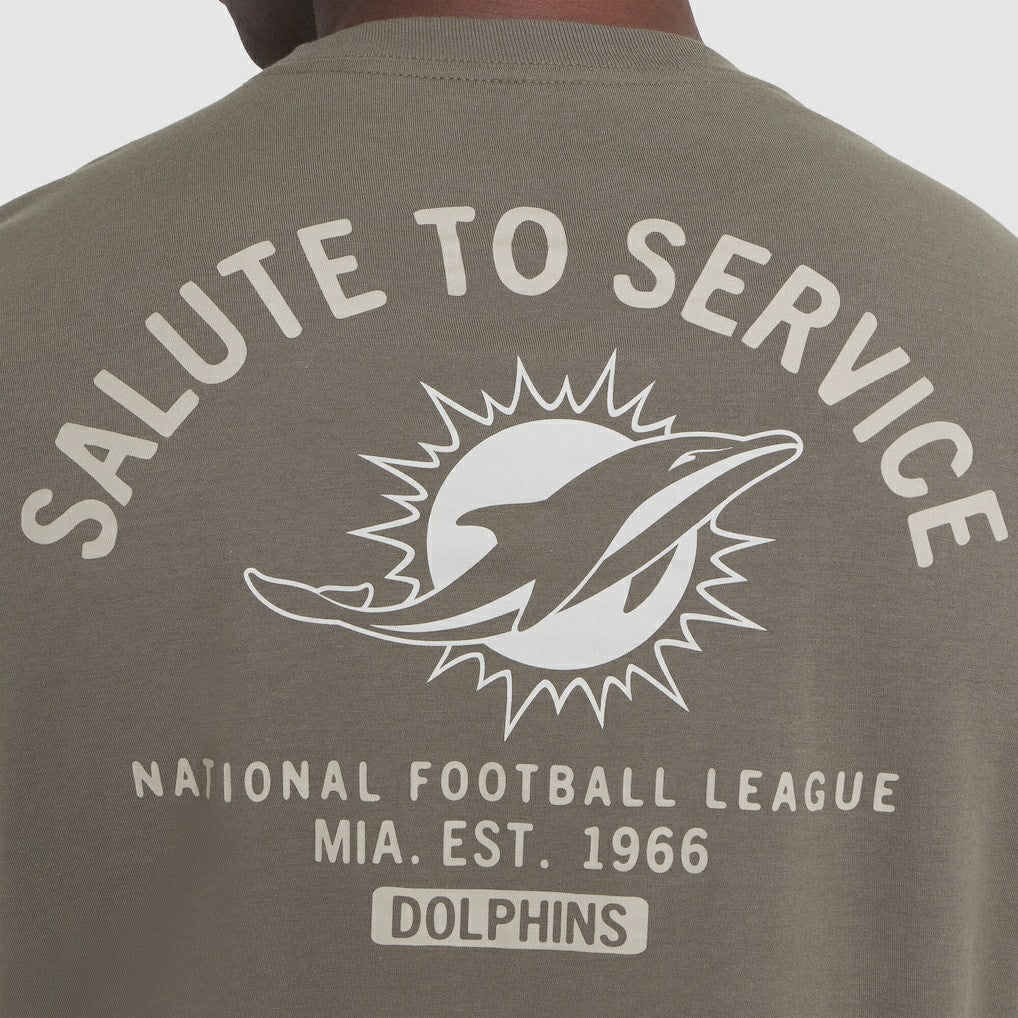 Miami Dolphins 2025 Salute to Service Sideline Long Sleeve T-Shirt Olive