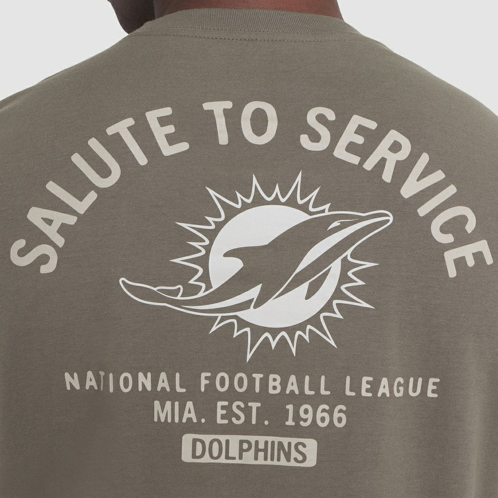 Miami Dolphins 2025 Salute to Service Sideline Long Sleeve T-Shirt Olive